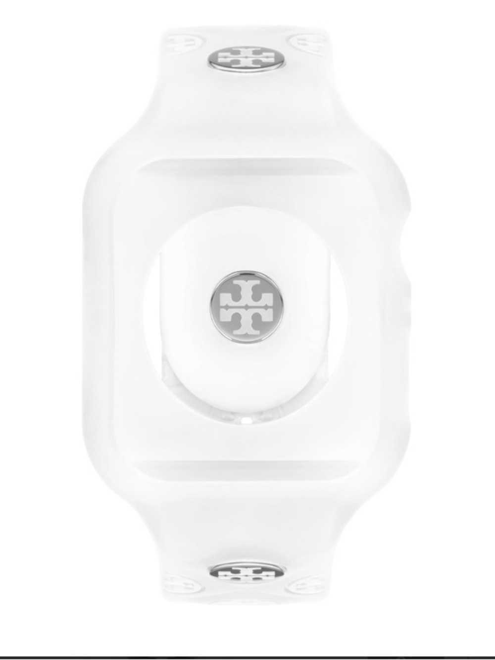Tory Burch White Silicone Smartwatch Case and Band  with box